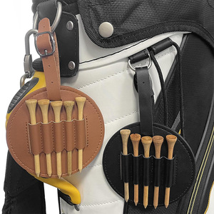 Étui <span class=keywords><strong>de</strong></span> rangement pour tees <span class=keywords><strong>de</strong></span> golf en cuir, housse <span class=keywords><strong>de</strong></span> protection portable, accessoires pour parcours <span class=keywords><strong>de</strong></span> golf - Product Image 4