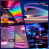 Magic Pixel SPI RGB/RGBW 360 °   Tube néon LED intelligent à commande intelligente, installation au plafond, pliage 3D, étanche IP67, néon flexible de 25 mm