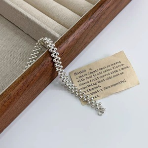 S925 Sterling <b>Silver</b> Ball Bracelet With Seawater Pearl <b>Beads</b> For Women Everyday Wear - Product Image 3
