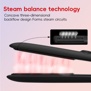 Plancha de vapor profesional de fábrica KangRoad, plancha de pelo de salón, plancha alisadora infrarroja de vapor de turmalina de cerámica - Product Image 2