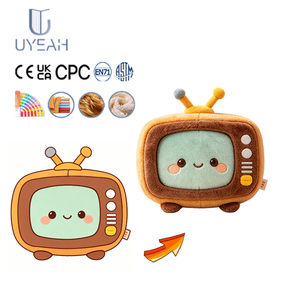 UYEAH OEM ODM EN71/CPC/CE Muñeco <span class=keywords><strong>de</strong></span> Peluche Personalizado <span class=keywords><strong>de</strong></span> Robot <span class=keywords><strong>de</strong></span> Dibujos Animados, Juguete <span class=keywords><strong>de</strong></span> Peluche Cuadrado con Forma <span class=keywords><strong>de</strong></span> TV, Juguete <span class=keywords><strong>de</strong></span> Peluche Bordado para Niños, Regalo - Product Image 1