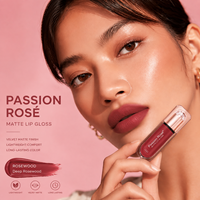 Gloss à lèvres mat en capsule Passion Rose, haute pigmentation, rouge à lèvres liquide velours pour tous types de peau, application douce, cosmétique à marque privée