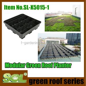 Jardins sur toit verts, jardinières pour toits verts SL-X5015, plateaux carrés en plastique pour fleurs - Product Image 4