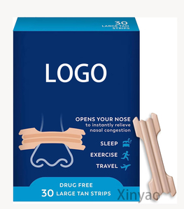Bandes nasales respirantes anti-ronflement avec logo personnalisé, sans médicament, pour soulager la congestion, favoriser le confort du sommeil en cas de rhume et d'allergies, bande adhésive nasale pour le sommeil - Product Image 1