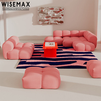 WISEMAX MÜBLERZIMITZERZIMITZER Ledersofa Stuhl Lounge Chaisestool und Osmanisch individuelles teilbares Sofa Stücke Bodensofa