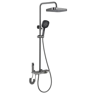 Luxo Cachoeira Chuveiro De Banheiro De Latão Definir Temperatura Constante, Display Digital, Chuveiro De Botão De Quatro Funções - Product Image 1