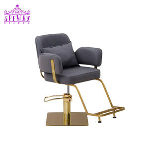 <span class=keywords><strong>2026</strong></span> nouveautés chaise de <span class=keywords><strong>salon</strong></span> moderne en cuir Pu gris chaises de barbier en or pour la coiffure - Product Image 6