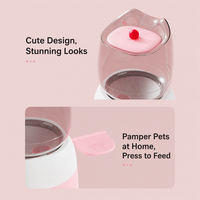Distributeur automatique de nourriture pour animaux de compagnie en plastique, à gravité, pour chats et chiens, base antidérapante, 2L, anti-fuite, motif uni