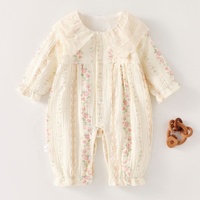 Vente directe d'usine de pyjamas en coton pour bébés printemps-automne, tendance et à la mode pour les nouveau-nés.