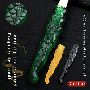 ABS Transparent Plastic <strong>Dragon</strong> Handle Low Price Stainless Steel Fruit Carving <strong>Knife</strong> Set Vegetable Carving <strong>Knife</strong> - Product Image 3