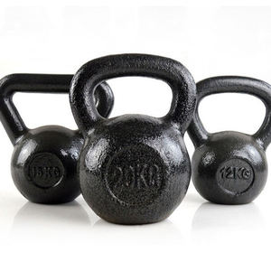 Professional Grade Black Cast Iron Kettlebells Solid Painted <b>Strength</b> <b>Training</b> Equipment Home Gym Workouts Men Women - Product Image 3