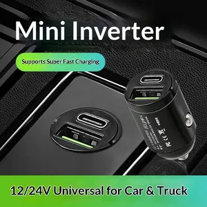 ที่ชาร์จในรถยนต์ขนาดเล็ก 10W ชาร์จเร็วสำหรับ iPhone QC3.0 mini PD USB Type C ที่ชาร์จโทรศัพท์มือถือในรถยนต์สำหรับ Xiaomi Samsung Huawei - Product Image 1