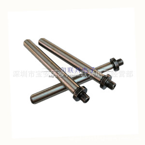 Pilar Guía de Rodamiento 6x80mm con Brida, Un Extremo Redondo, Un Extremo con Rosca Interna M4, Acero al Carbono - Product Image 1