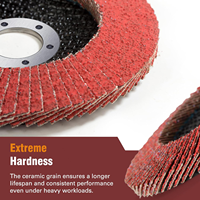 Disques à lamelles en céramique rouge en gros, 4,5 pouces, grain 60 T29, pour le mélange de surfaces en acier inoxydable, l'élimination des joints de soudure, pour meuleuse d'angle, OEM