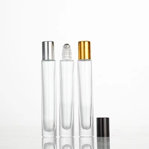 10ml Glass Roll on <b>Bottles</b> Square Matte Black White Transparent Essential Oil Perfume <b>Bottle</b> <b>Plastic</b> Roller for Face Cream - Product Image 3