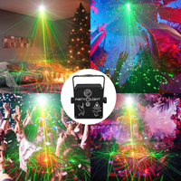 Projecteur laser LED YSH DJ pour scène disco, éclairage de fête activé par la musique, projecteur laser RGB, flash stroboscopique, télécommande, lumières de club pour bar