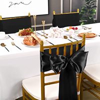 Nœuds de chaise en satin universels pour housses de chaise, idéaux pour réceptions de mariage, restaurants, événements, banquets, fêtes, hôtels