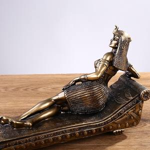 Vente en gros de figurines en résine peintes à la main, modèle Cléopâtre <span class=keywords><strong>VII</strong></span>, reine égyptienne, sculpture artisanale, ornement personnalisé, décoration intérieure - Product Image 5