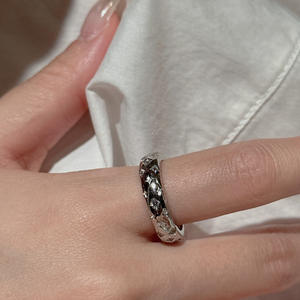 Bague en argent pur S925, étoile à six branches, design simple et personnalisé, style médiéval vintage, empilable, incrustée, style décontracté, certifiée Gra - Product Image 2