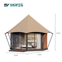 Tentes de safari de glamping de luxe, maisons préfabriquées en acier pour familles, hôtel, lodge, tente pour complexe hôtelier, forêt tropicale