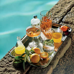 Plateau de service en acier inoxydable poli pour centres de table Décor Plateau de service de fruits de style unique pour hôtels - Product Image 3