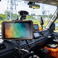 Tablettes robustes pour véhicules de 8 pouces, tablette PC industrielle IP67 avec support de voiture, chargeur, NFC, fonction d'allumage/éteignage automatique, port DC