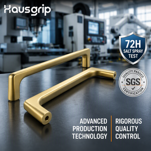 Hausgrip Modern Minimalist Furniture Hardware Kitchen Cabinet Handles <strong>Matte</strong> <strong>Black</strong> Gold Drawer Pulls Cupboard <strong>Door</strong> <strong>Knobs</strong> - Product Image 5