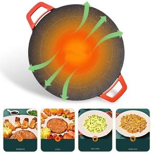 Plateau de cuisson électrique de style coré<span class=keywords><strong>en</strong></span>, gril de <span class=keywords><strong>barbecue</strong></span> multifonctionnel circulaire <span class=keywords><strong>en</strong></span> <span class=keywords><strong>pierre</strong></span> de riz, plateau de cuisson antiadhésif de ménage - Product Image 3