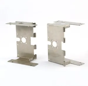 Bagian cap baja tahan karat kustom presisi Brushed aluminium Stamping produk lembar logam fabrikasi baja CNC