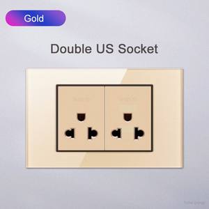 American Standard <b>Wall</b> <b>Socket</b> and Switch with <b>USB</b>/Type-C Touch Panel Glass Material 16A 118 Household Power <b>Socket</b> - Product Image 5