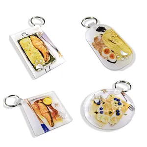 Sublimation Puppy Keychain Acrylic Paw Print Key Tag Blank Pet Key Holder