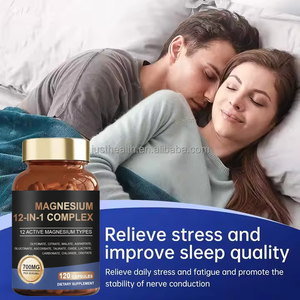 Marque privée Support 12 1 Complexe de magnésium Citrate Glycinate Soutien du sommeil Adulte OEM 120 Capsules Suppléments <span class=keywords><strong>vitamin</strong></span>és Énergie - Product Image 4
