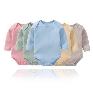 Vente chaude OEM ODM Vêtements tricotés pour nouveau-nés filles 6-12 mois Combinaisons bébé à manches longues en coton biologique en gros Ropa De <span class=keywords><strong>Bebe</strong></span> - Product Image 1