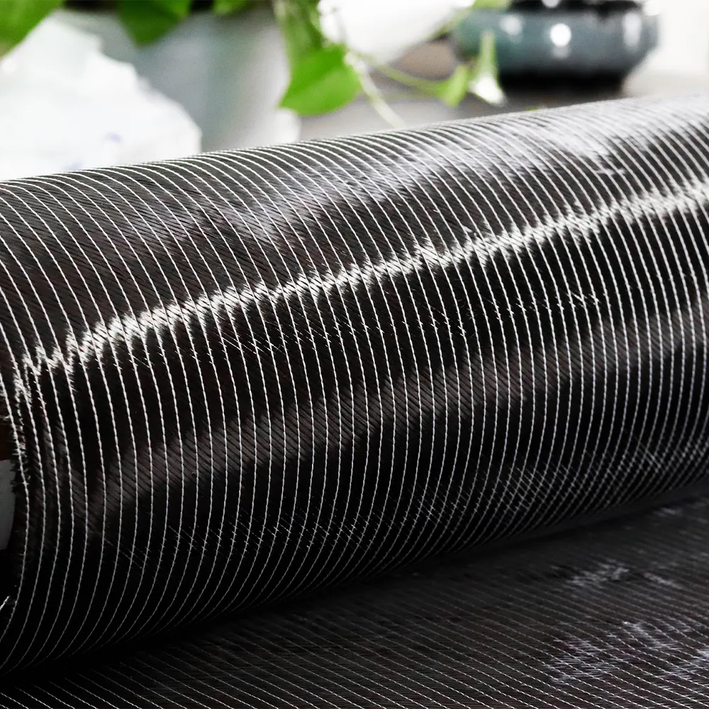 Rolo de tecido bidirecional de fibra de carbono de alta resistência para várias aplicações