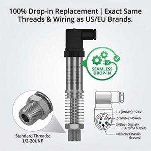 Capteur de température haute performance 200°C 300°C avec ailettes de refroidissement 4-20mA pour chaudière à eau 0,5% FS 0,25% FS - Product Image 5