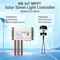 Controlador de Alumbrado Público Solar SCC060B NBIoT GSM CAT M MPPT con GPS GNSS BD para Rastreo de Activos