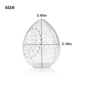 Étui de voyage vintage respirant pour éponge de maquillage avec couvercle, boîte de rangement en forme de coque pour la vente en gros - Product Image 6