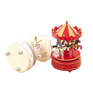 Carillon Vintage di Lusso a Carica Manuale con Cavalli in Legno, Giostra Girevole Ecologica per Bambini con <span class=keywords><strong>Musica</strong></span> Personalizzata - Product Image 1