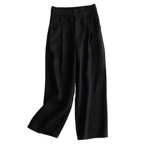 Pantalones Casuales de Lino y Algodón de Color Sólido, Diseño Holgado, Moda Verano 2026, Ropa para <span class=keywords><strong>Mujer</strong></span>, Venta al Por Mayor - Product Image 4