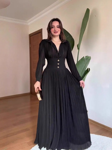 <span class=keywords><strong>Abito</strong></span> <span class=keywords><strong>Lungo</strong></span> Elegante e Raffinato <span class=keywords><strong>a</strong></span> <span class=keywords><strong>Maniche</strong></span> <span class=keywords><strong>Lunghe</strong></span> da Donna Stile 2026 con Vita Aderente, Nuova Collezione Primavera - Product Image 3