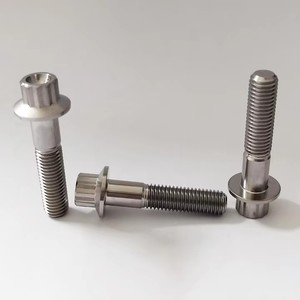 Vis à tête de bride en titane M7 32mm UNC à 12 points pour montage de roues - Product Image 1