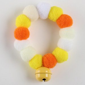 Bola de felpa decorativa, collar para cachorros, Bola de pompón de felpa de color macarrón, cuello bonito para mascotas, Collar para perros y gatos, elástico - Product Image 6