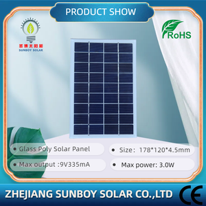 SUNBOY High Efficiency 3W Poly Perc <b>Solar</b> Small Size 178*120mm for WiFi <b>Camera</b> Carmer SS-178x120 Glass <b>Solar</b> - Product Image 5
