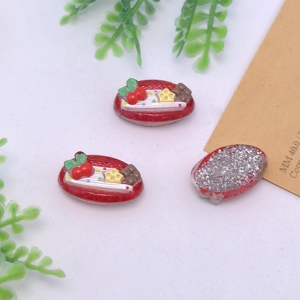 Mini-breloques de Noël en résine, rennes mignons, sapins de Noël, guirlandes, maisons en pain d'épices, cabochons à dos plat, ornements pour loisirs créatifs et cadeaux - Product Image 5