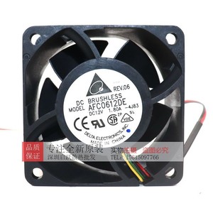 เดลต้า AFC0612DE 6038 12V 1.80A พัดลมระบายความร้อนแบบไร้แปรงถ่าน DC สำหรับการใช้งานความเร็วสูง - Product Image 1