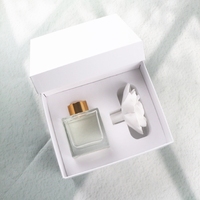 Diffuseur d'huiles essentielles en céramique parfumée aux fleurs, en porcelaine faite à la main, flacon en verre de 100 ml, parfum d'ambiance pour la maison