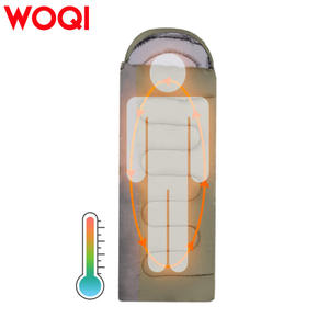 Sac de couchage WOQI Envelope 3 saisons, léger, respirant, polyester, kaki foncé, unisexe, pour le camping, la randonnée, les voyages en plein air - Product Image 1
