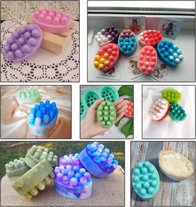 4 Cavity Oval Shaped Massage Silicone Body <b>Soap</b> <b>Mold</b> LFGB Food Grade Non Stick BPA Free Handmade <b>Soap</b> Mould - Product Image 4