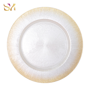 Piatti Decorativi Rotondi in Vetro Goffrato Oro Rosa, Stile Vintage Turco, Ecologici, per Decorazione Tavola - Product Image 6