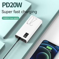 Batería Externa de Último Modelo con Salida Tipo C de 22.5W, Carga Súper Rápida, 20000mAh, Pantalla Digital, Capacidad Real, PD20W